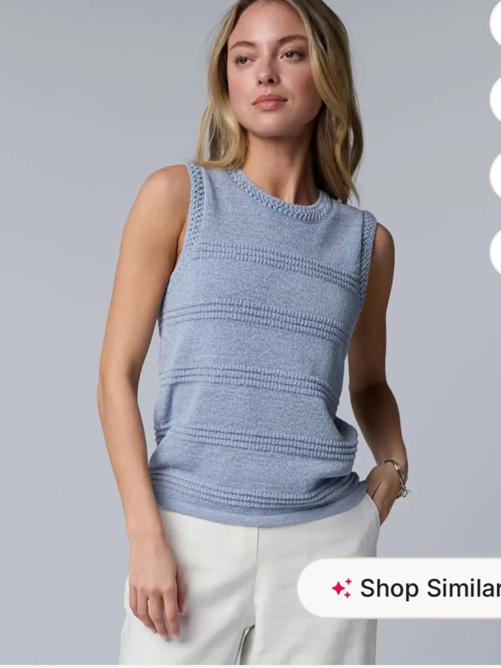 Simply Vera Women's Vera Wang Sweater Tank Top Vest Taupe Brown NWOT
